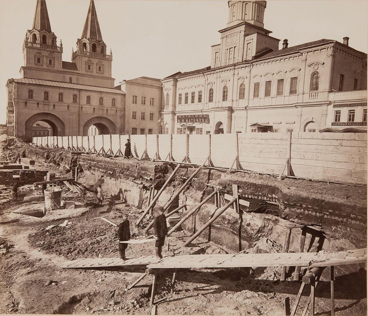 1875 год. Закладка Исторического музея в Москве. Фотография.